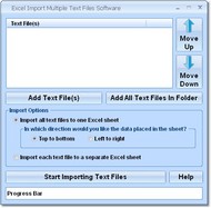 Excel Import Multiple Text Files Software screenshot